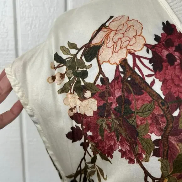 Johnny Was Embroidered Boho Tunic Dress Floral Relaxed Fit Medium